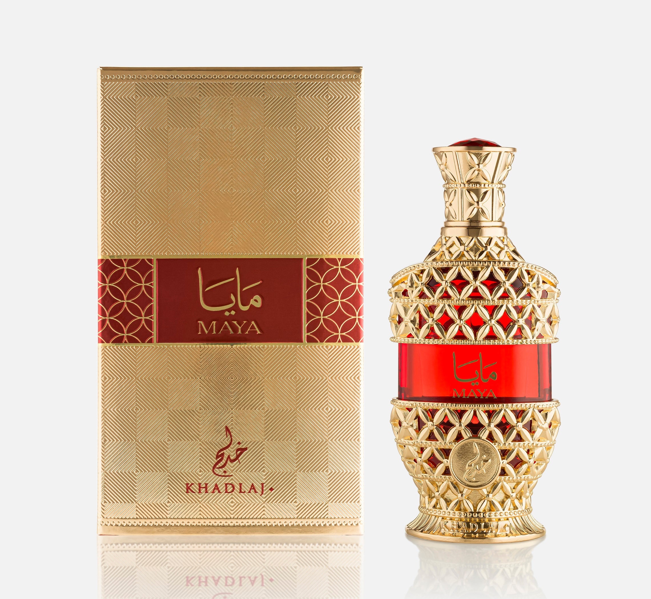 Khadlaj Maya Concentrated Perfume Oil 20ml packaging