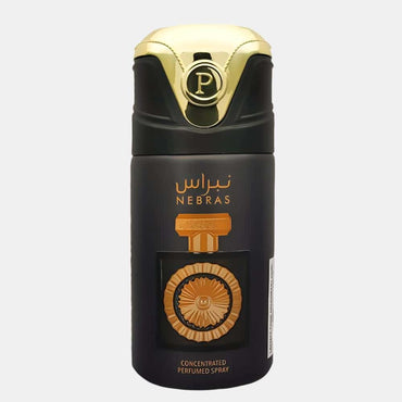 Nebras Gold Body Spray 250ml | Lattafa Khamrah, Asad, Arabic Scent