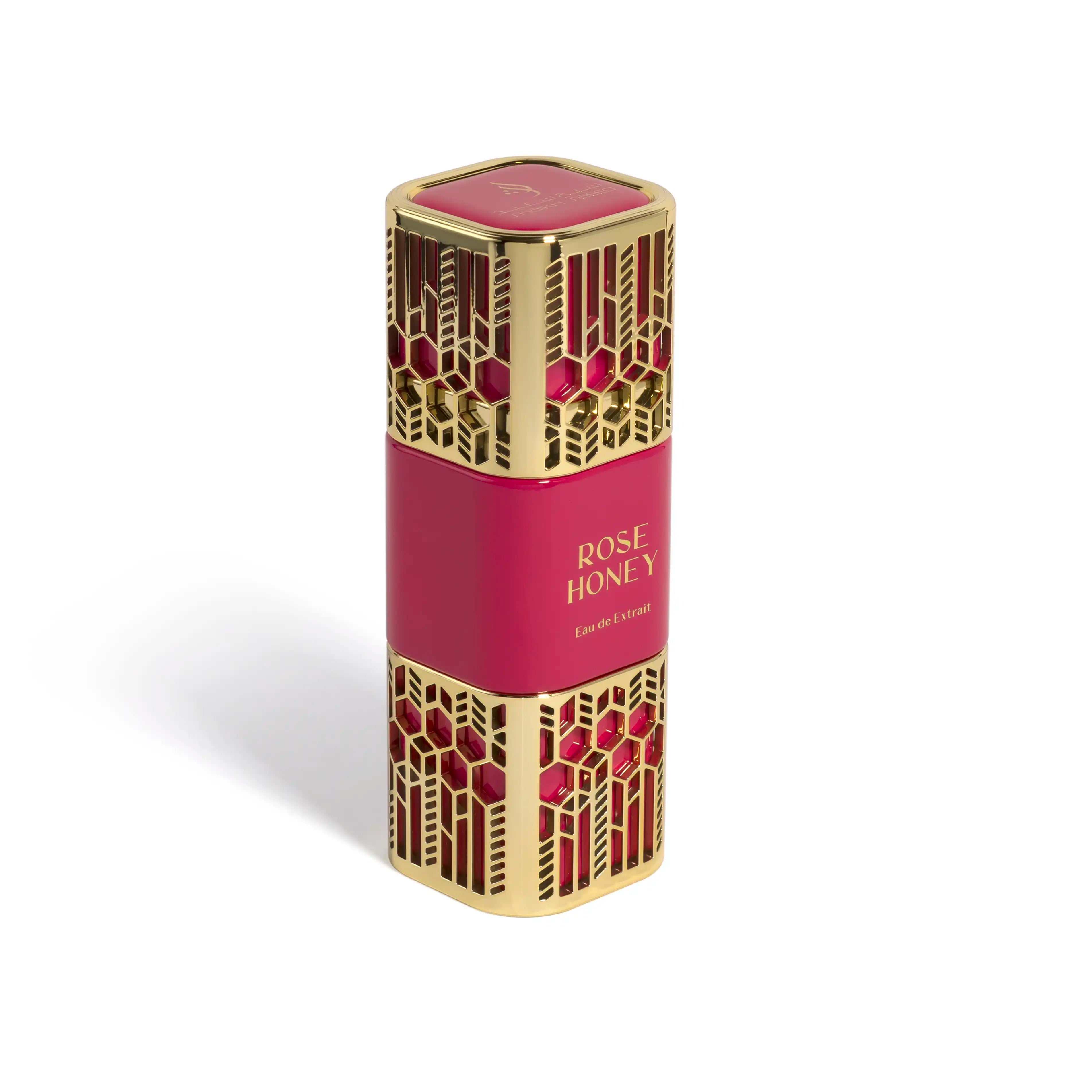 Shaikh Saeed Rose Honey perfume gold and pink bottle