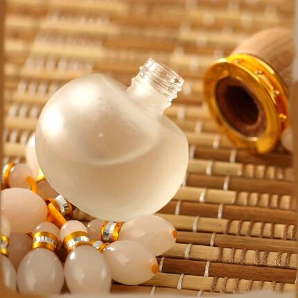 Car Gourd Pendant White Jade Big Tassel with Crystal Perfume Bottle Car Interior Accessories